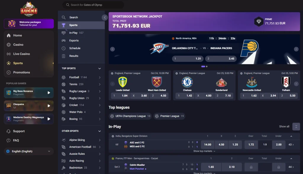 Lucki Casino sportsbook sports betting