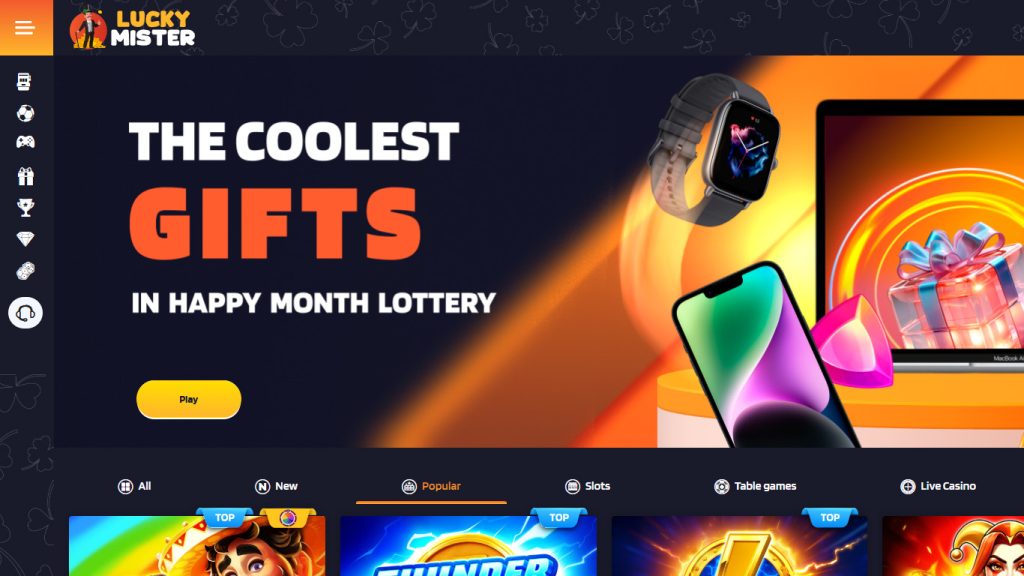 LuckyMister Casino Main Screenshot