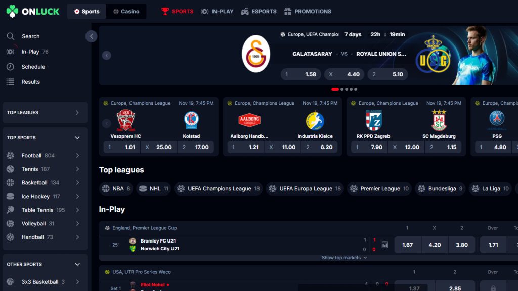 OnLuck Main Screenshot