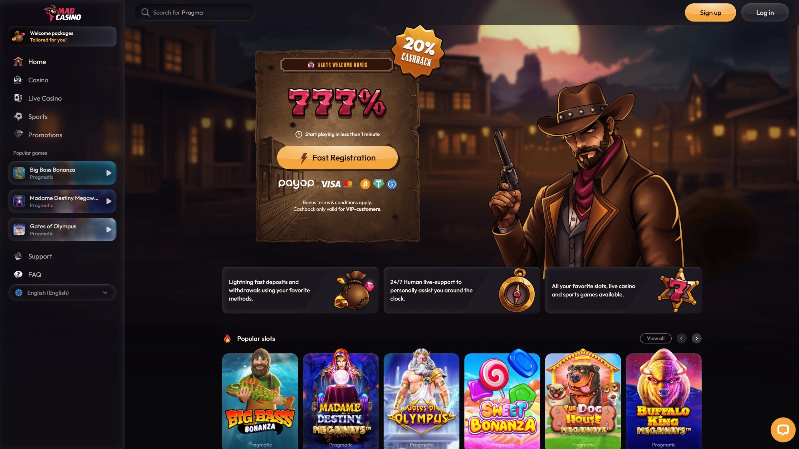 MadCasino Main Screenshot